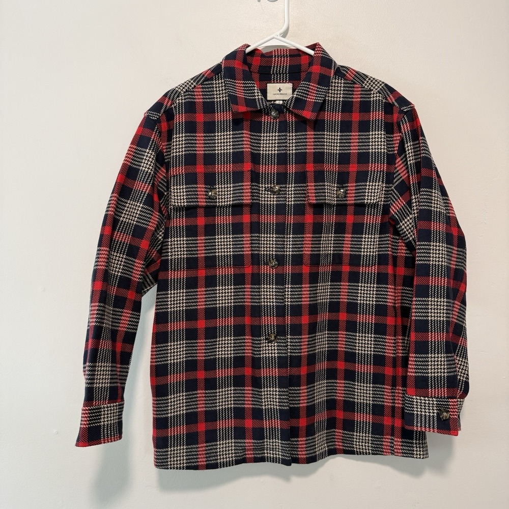 Tuckernuck Platt Ranch Shirt Jacket Shacket in Red Plaid Size Small - Picture 3 of 9
